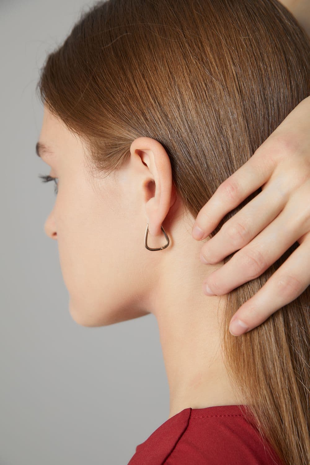 Серьги из золота 585 без вставки