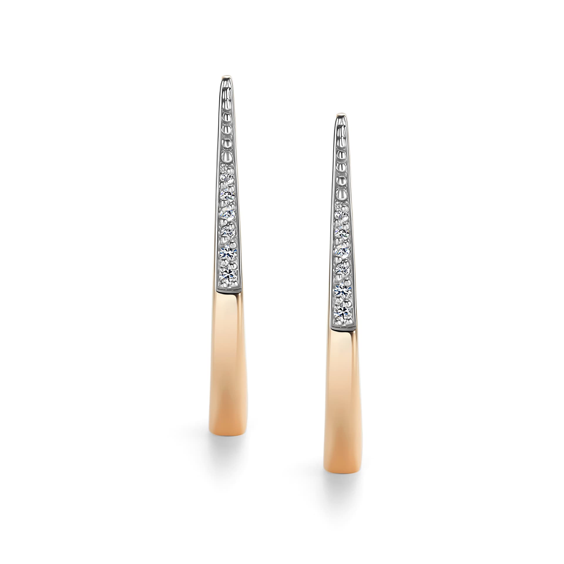 Серьги из золота 585 с  бриллиантом