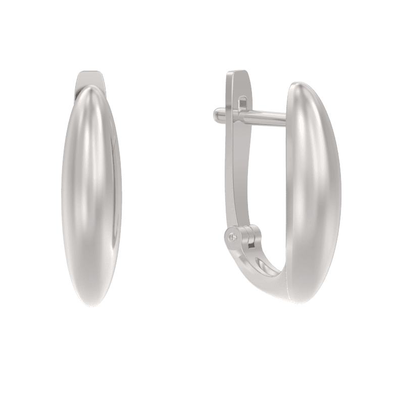 Серьги из серебра 925 без вставки