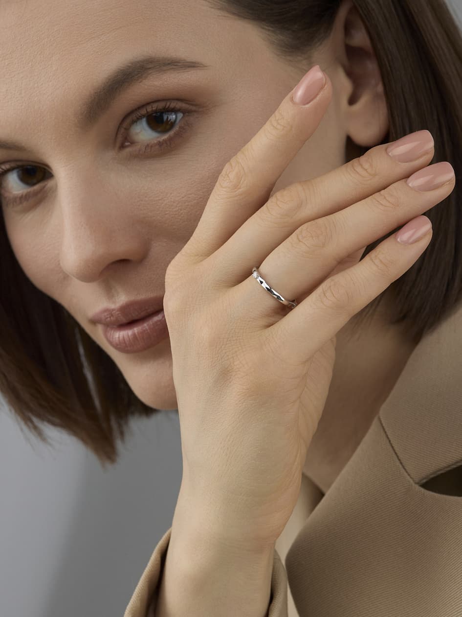 Кольцо из золота 585 с бриллиантами