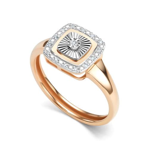 Кольцо из золота 585 с бриллиантами