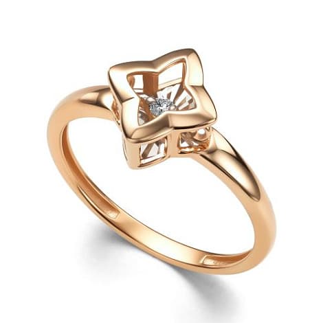 Кольцо из золота 585 с бриллиантами