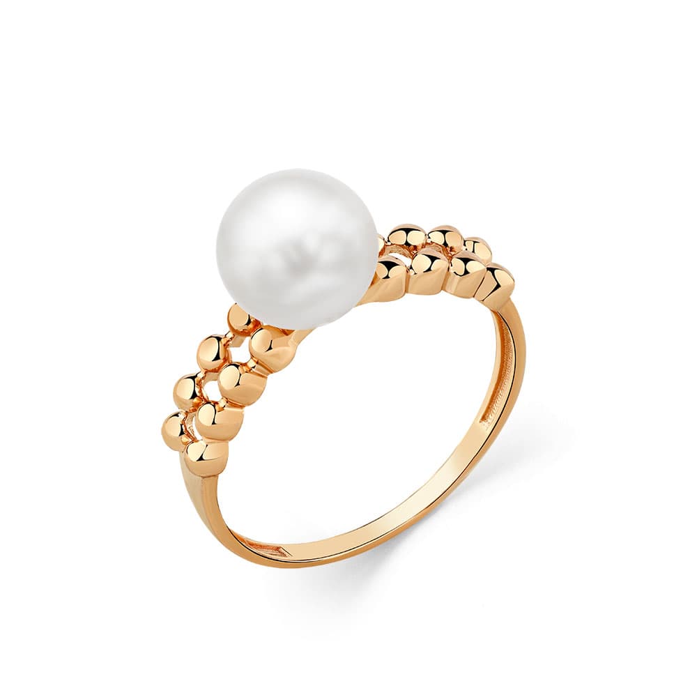 Кольцо из золота 585 с жемчугом