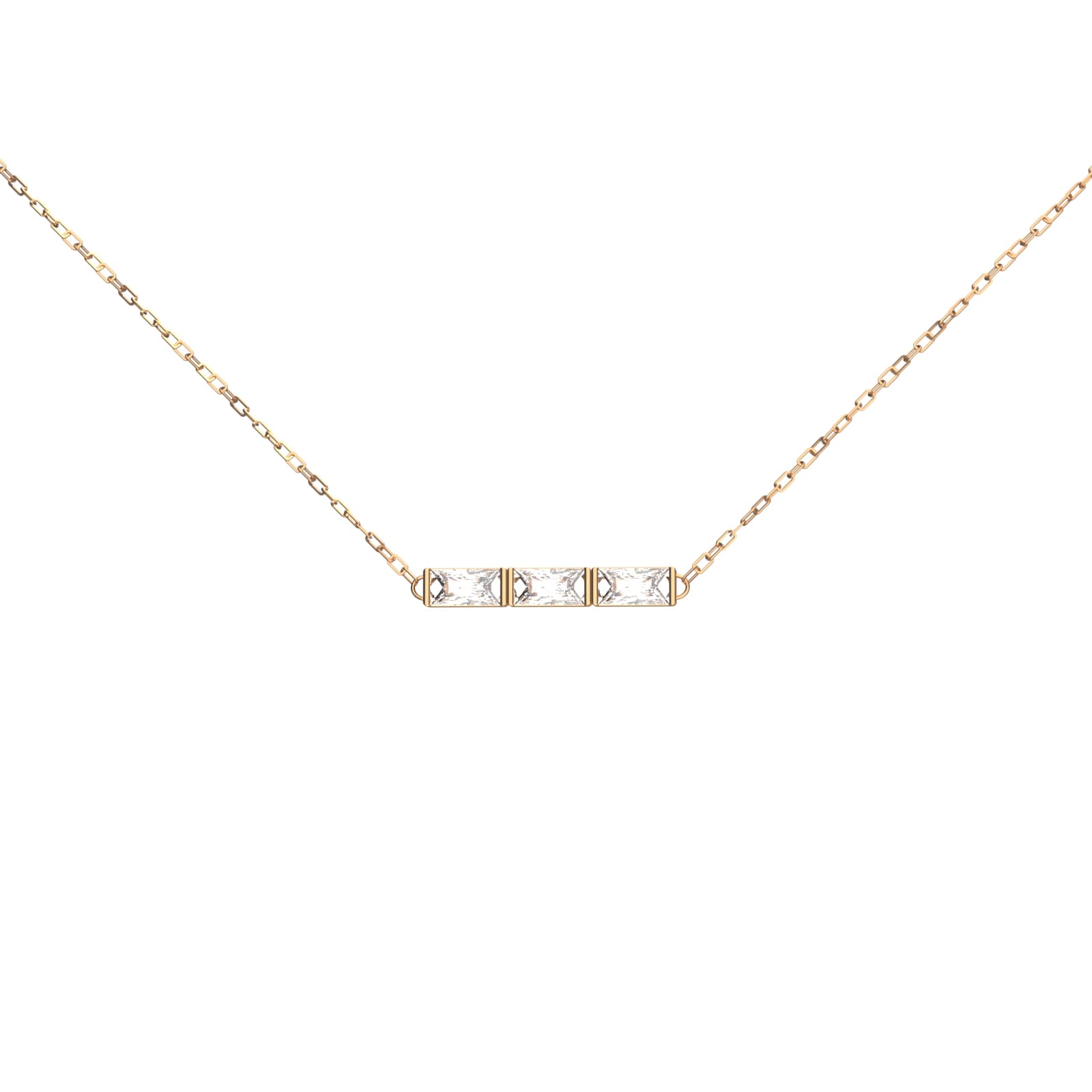 Колье из золота 585 с фианит