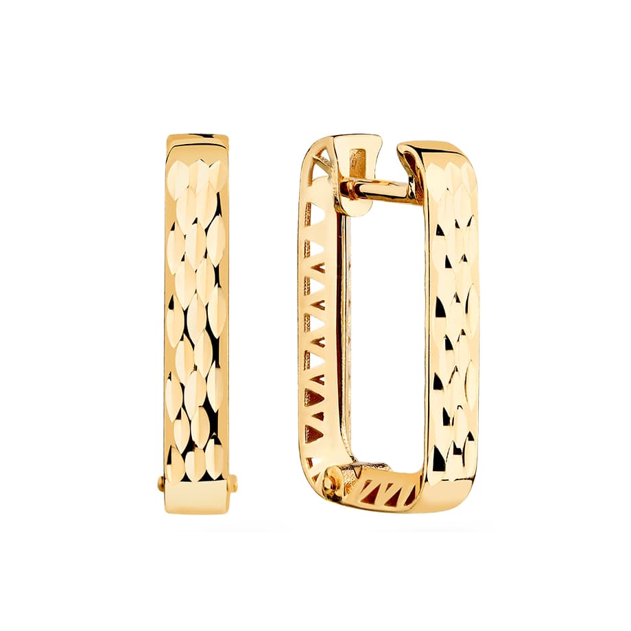 Серьги из золота без вставки