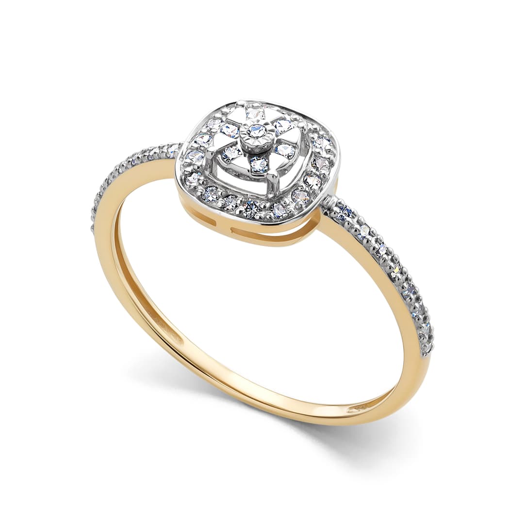 Кольцо из золота 585 с  бриллиантом