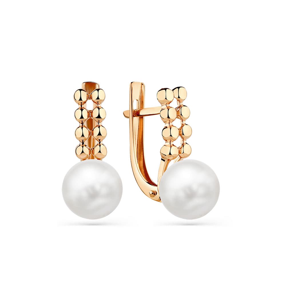 Серьги из золота 585 с жемчугом