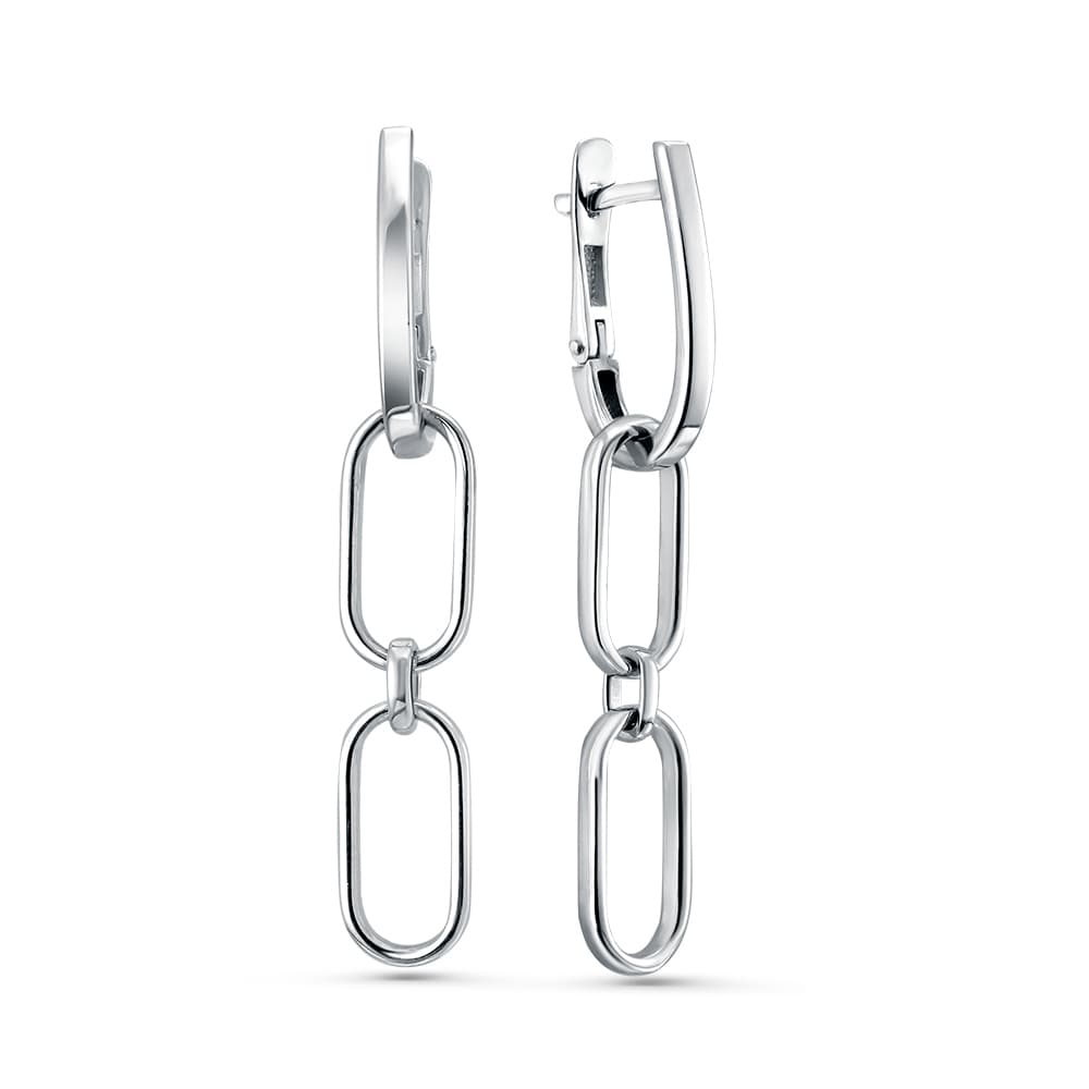 Серьги из серебра 925 без вставки