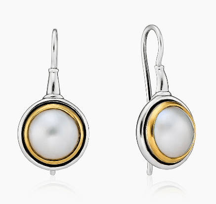 Серьги из серебра 925 с жемчугом