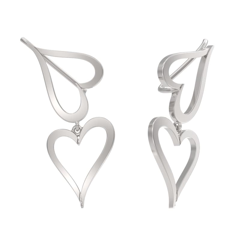 Серьги из серебра без вставки