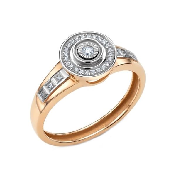 Кольцо из золота 585 с бриллиантами