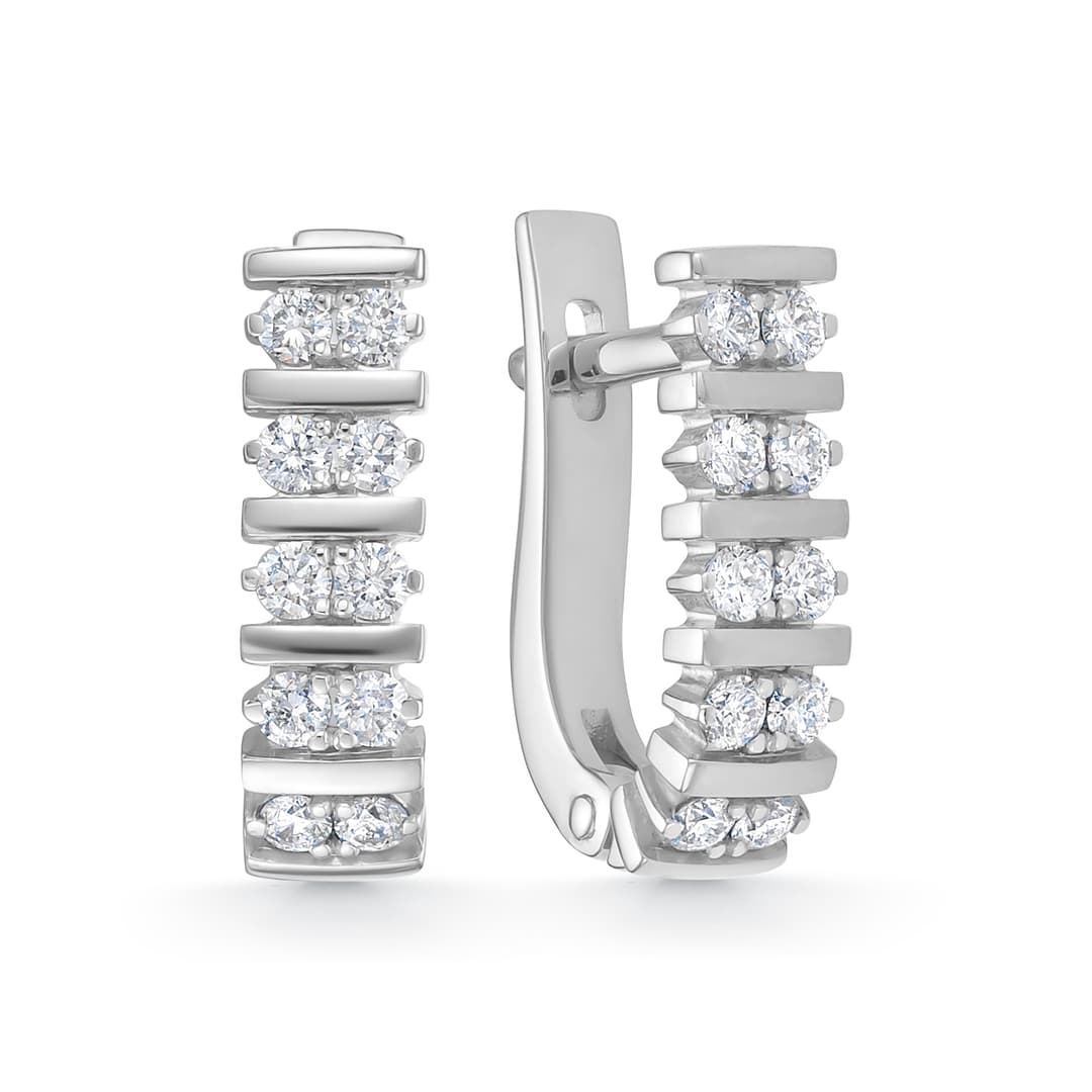 Серьги из золота 585 с  бриллиантом