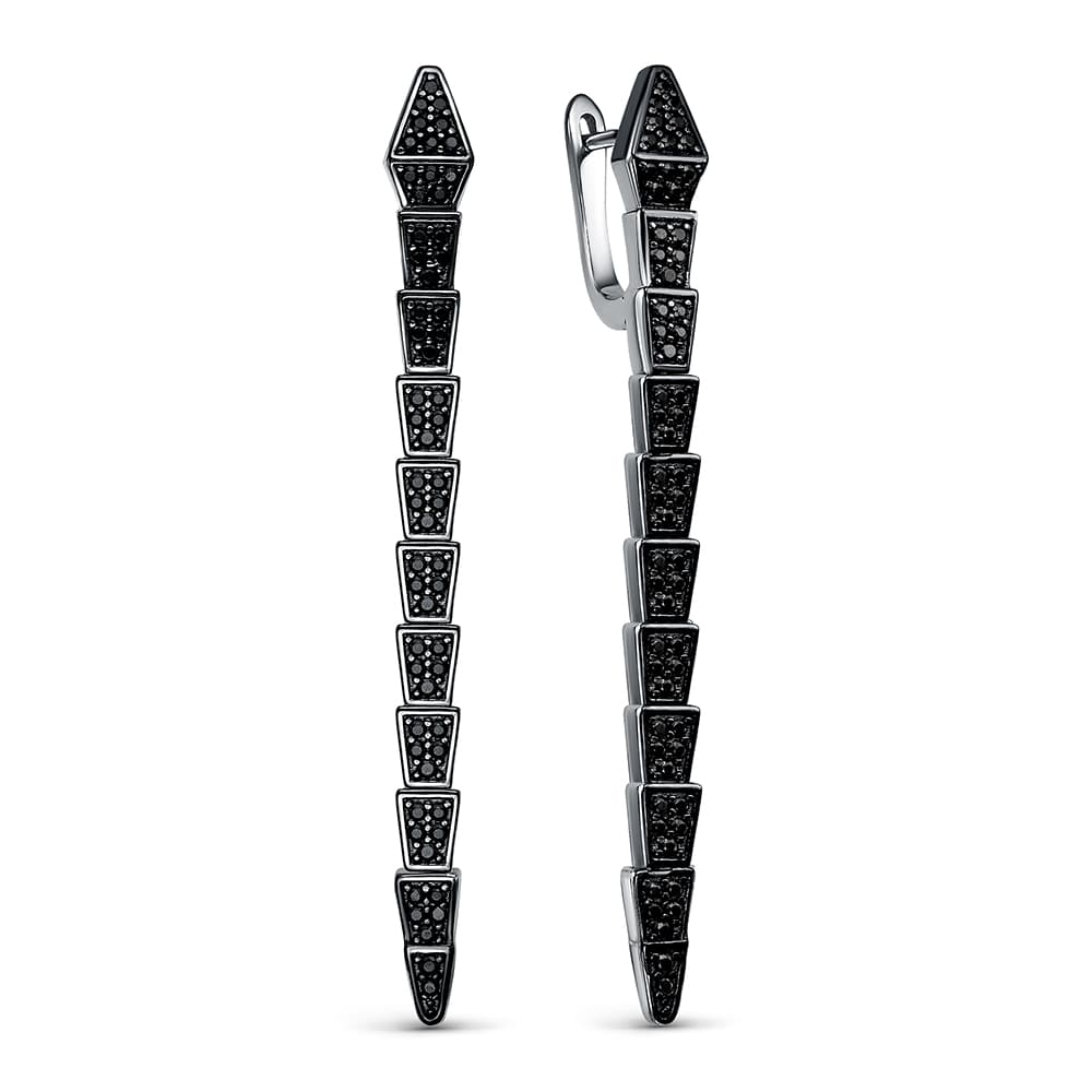 Серьги из серебра 925 с шпинелью