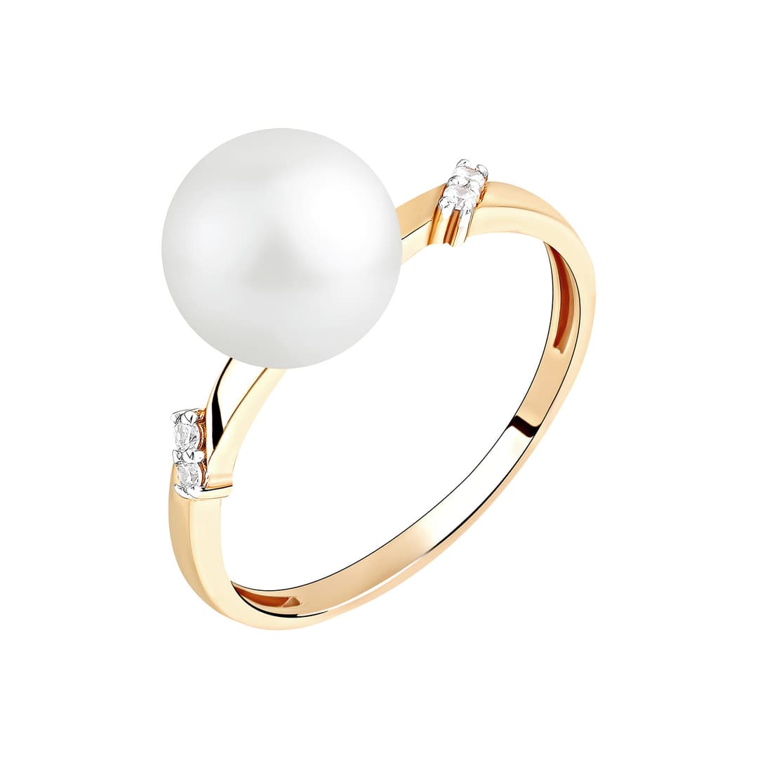 Кольцо из золота 585 с  жемчугом