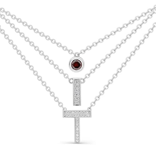 Колье из серебра 925 с фианитами