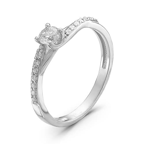 Кольцо из серебра 925 с фианитами