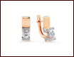 Серьги из золота 585 с фианитами