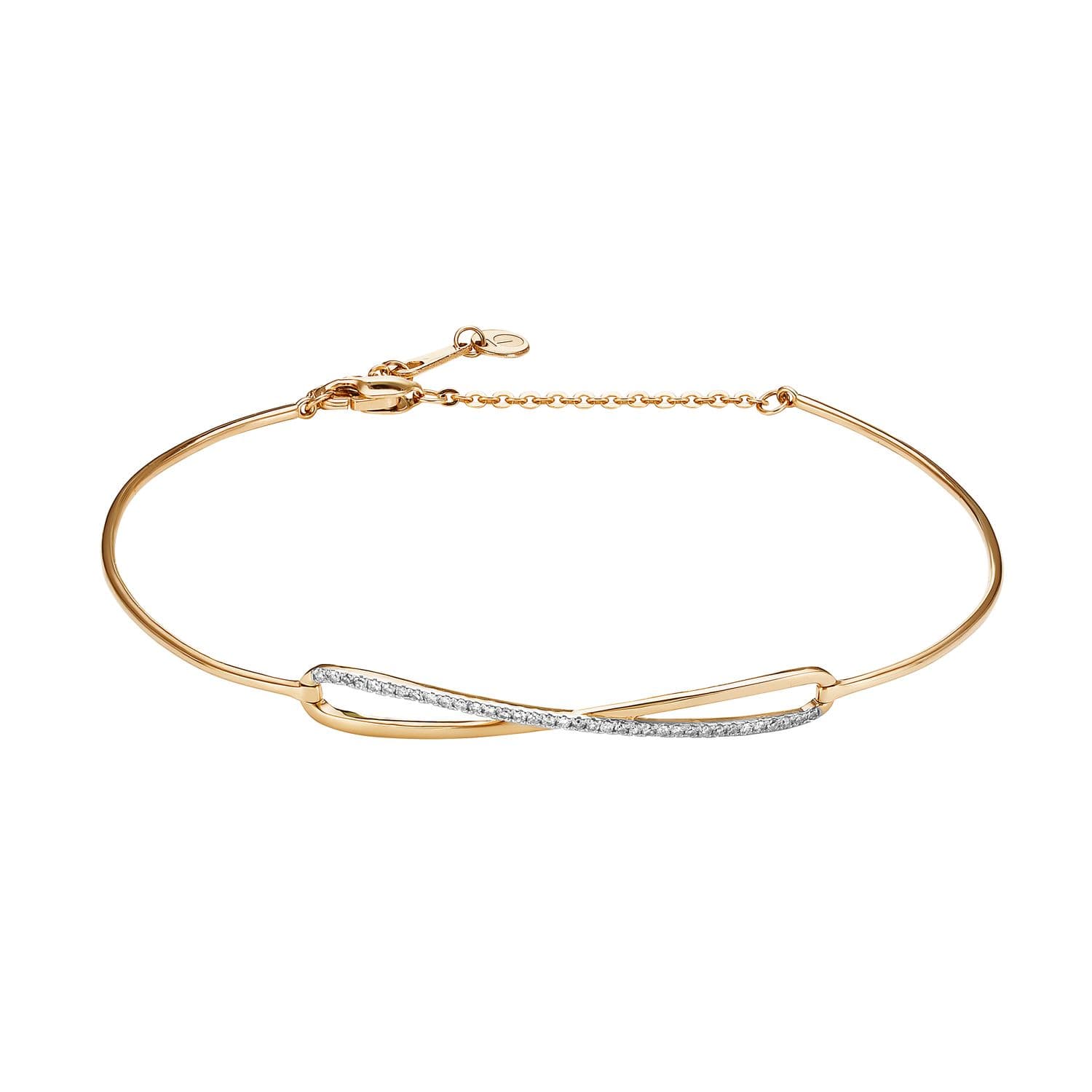 Браслет декоративный из золота 585 с бриллиантами