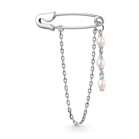 Брошь из серебра 925 с жемчугом