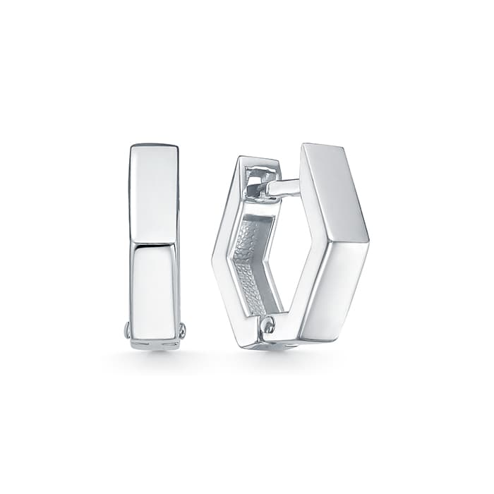 Серьги из серебра 925 без вставки