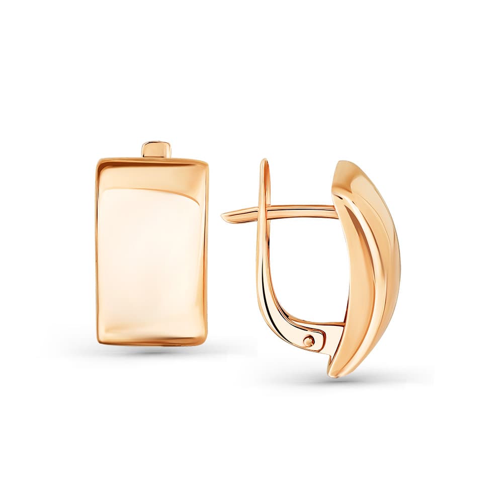 Серьги из золота 585 с  без вставки