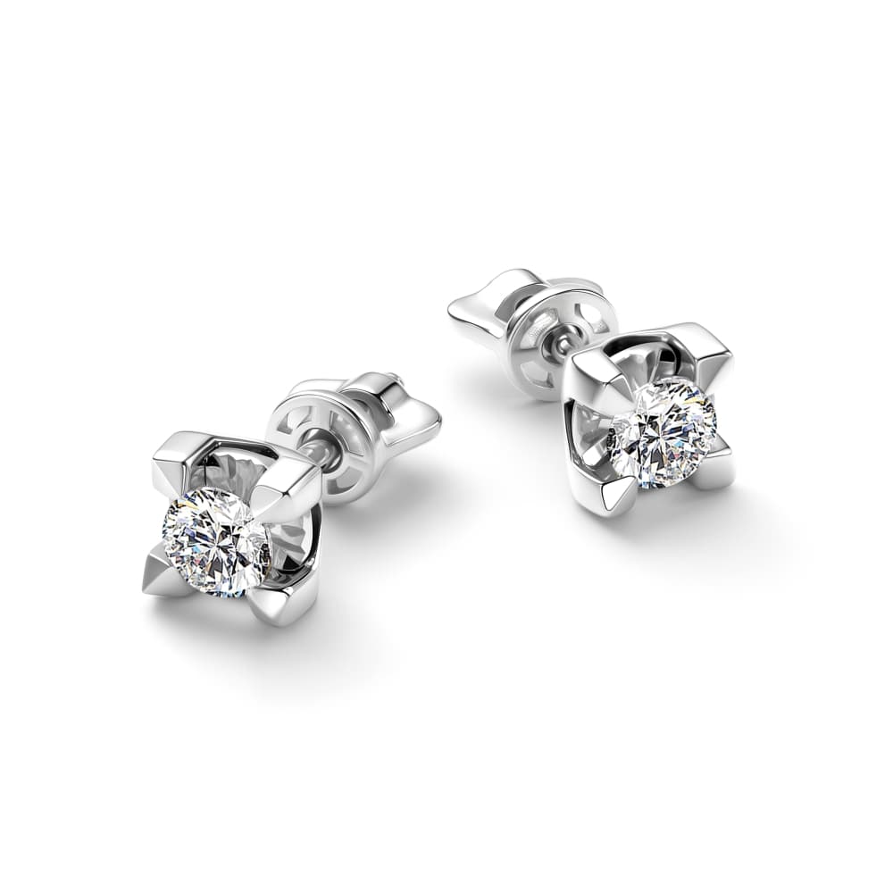 Серьги из золота 585 с бриллиантами