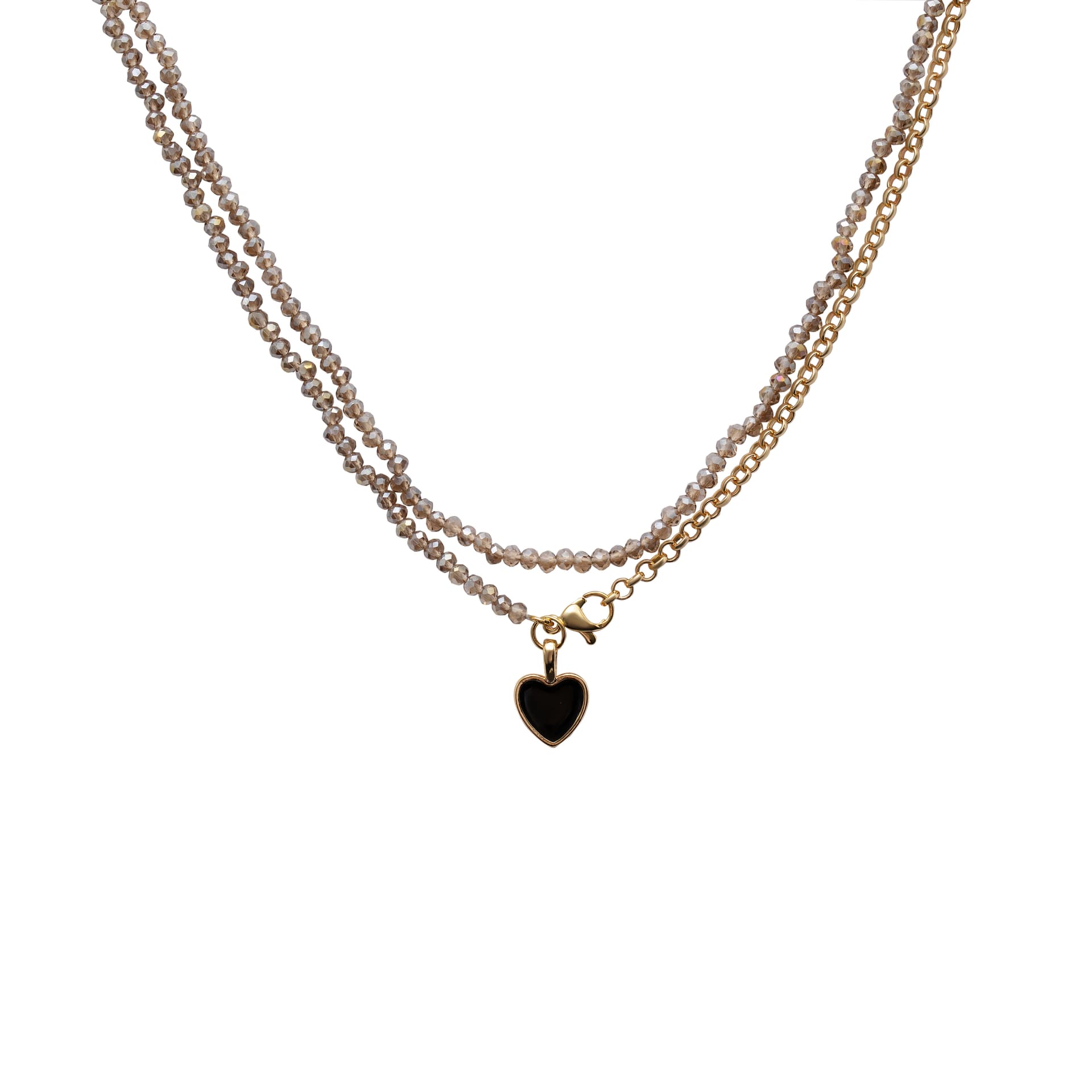 Колье из стали с эмалью