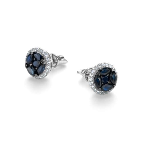 Серьги из золота 585 с сапфирами