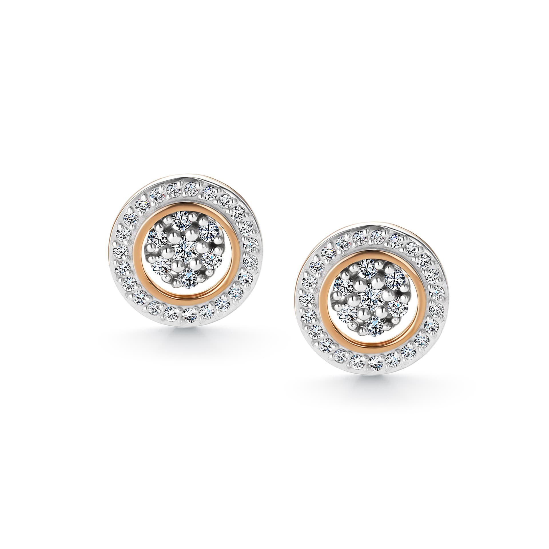 Серьги из золота 585 с бриллиантами