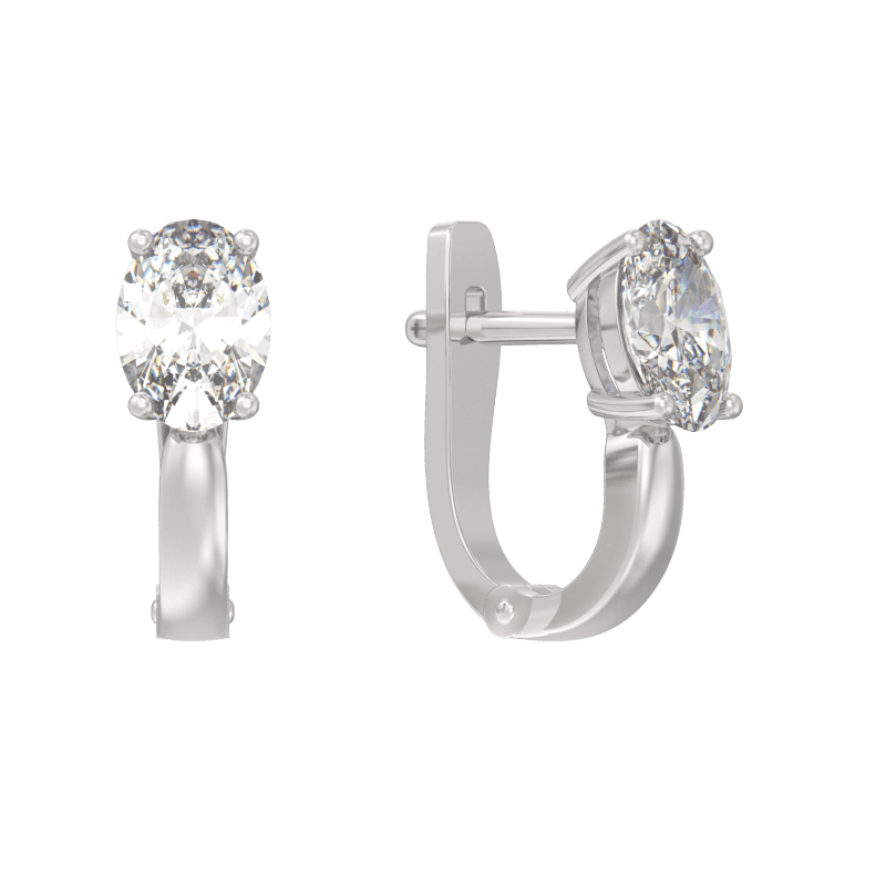 Серьги из серебра 925 с фианит