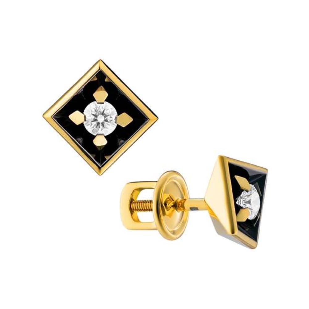 Серьги из золота 585 с бриллиантами