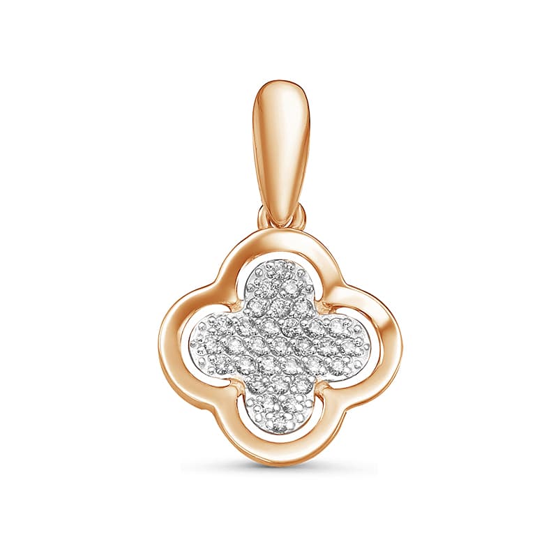 Подвеска из золота 585 с фианитами