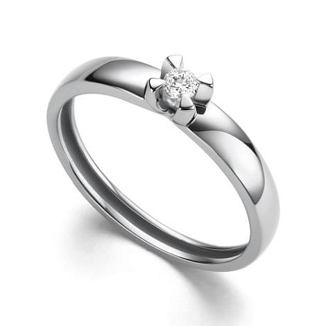 Кольцо из золота 585 с бриллиантами