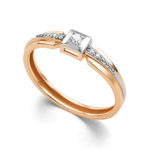 Кольцо из золота 585 с бриллиантами