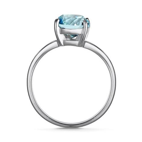 Кольцо из серебра 925 с топазами sky blue