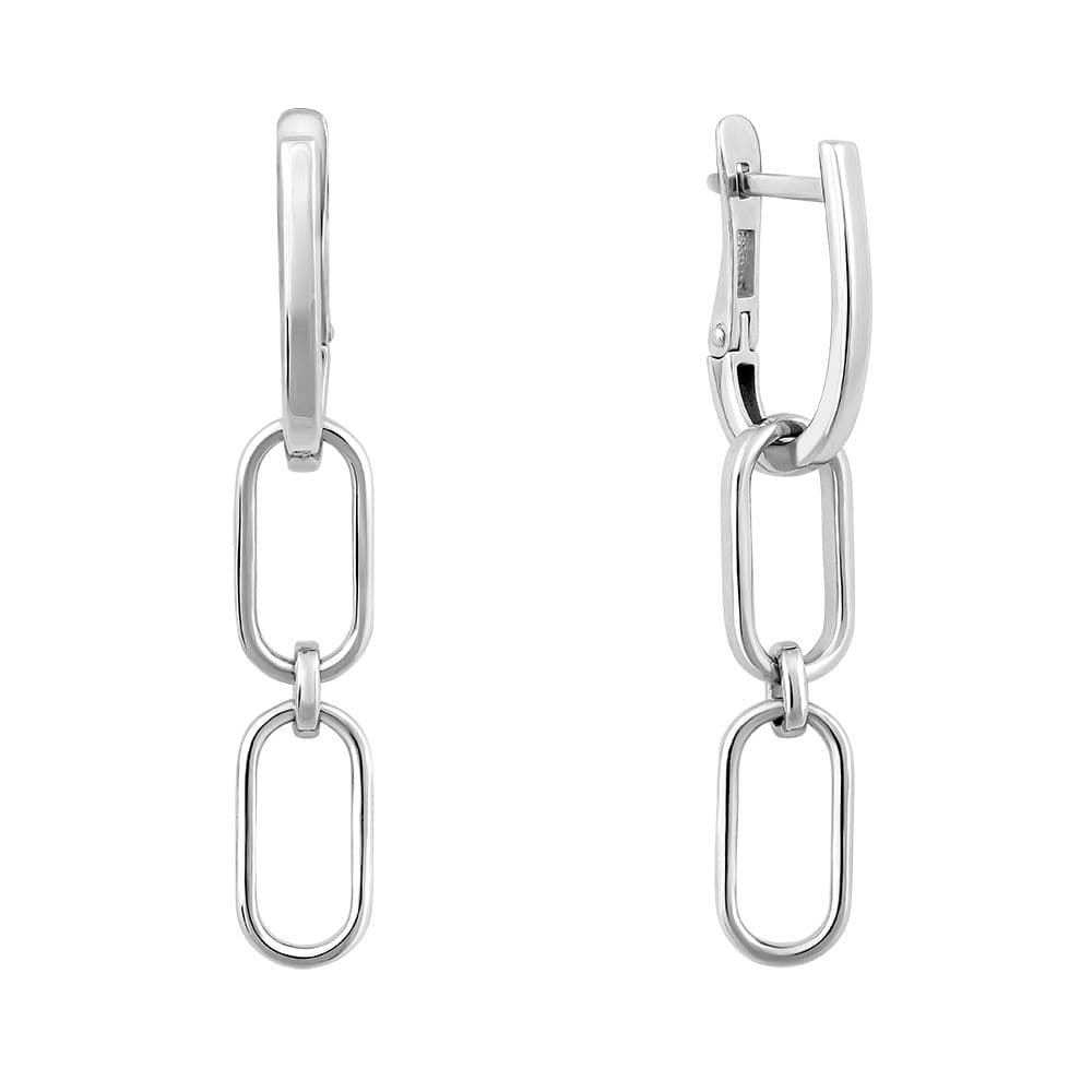 Серьги из серебра 925 без вставки