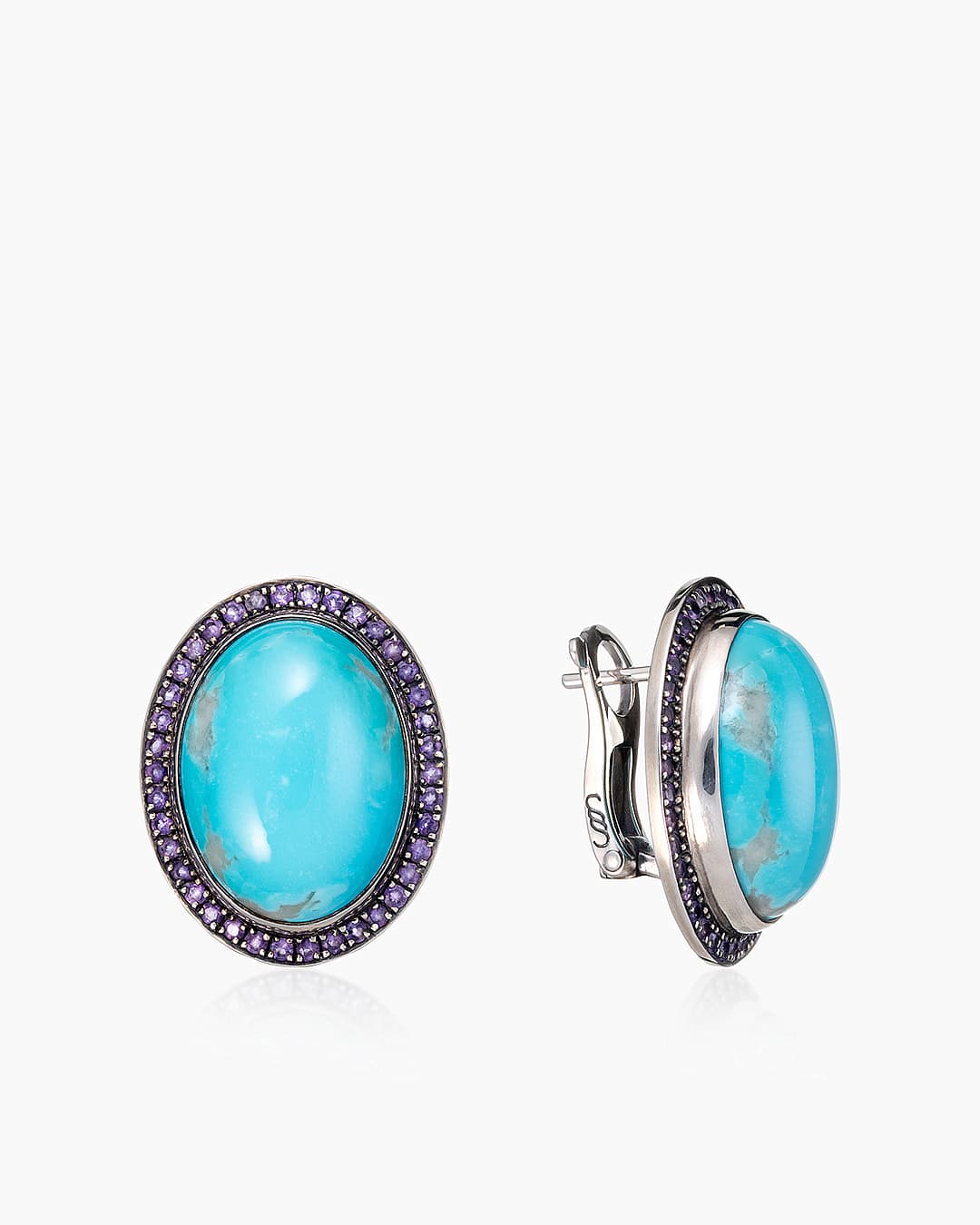 Серьги из серебра 925 с бирюзой