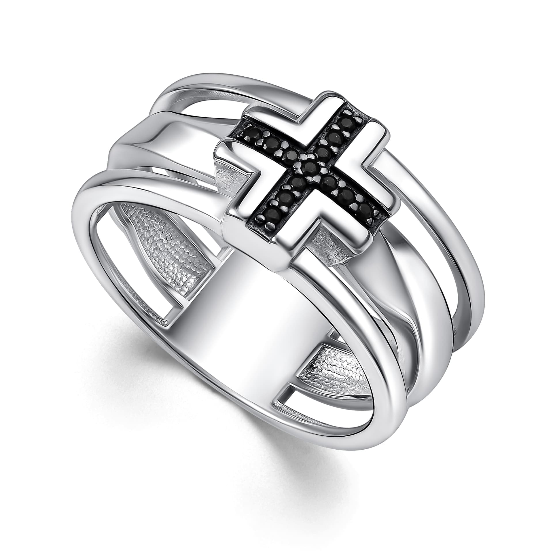 Кольцо из серебра 925 с фианитами