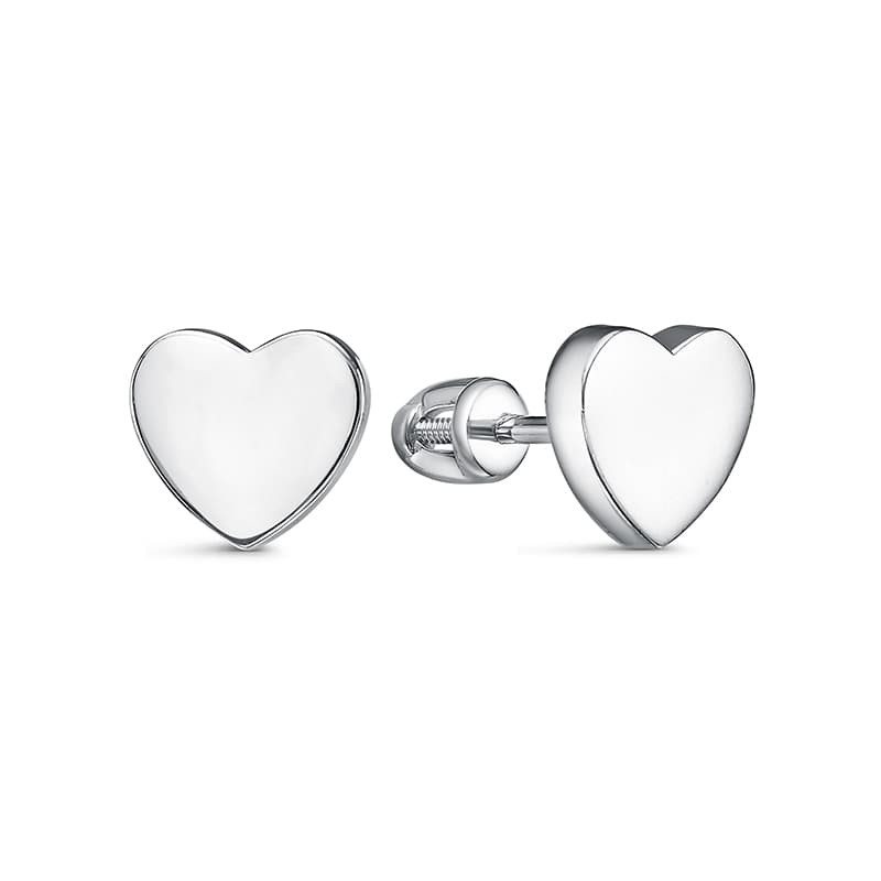 Серьги из серебра без вставки