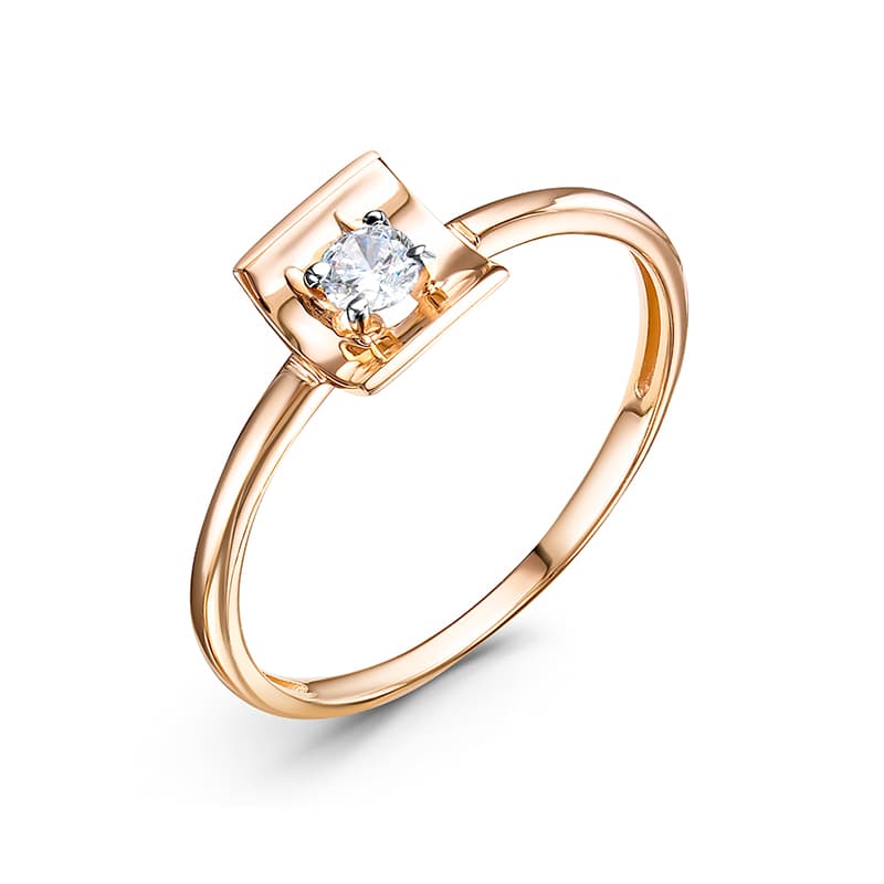 Кольцо из золота 585 с фианит