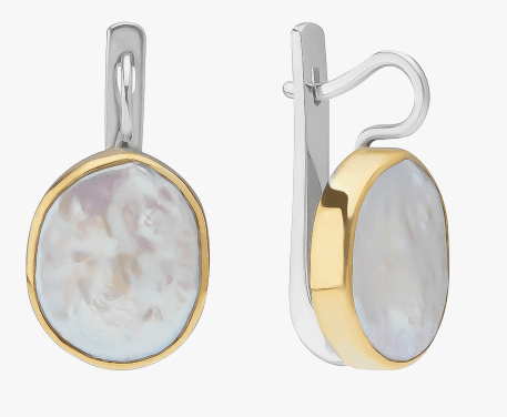 Серьги из серебра 925 с жемчугом
