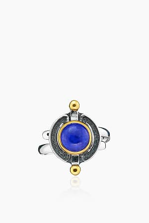 Кольцо из серебра 925 с лазуритом