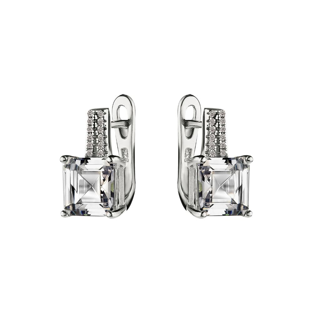 Серьги из серебра 925 с кубическим цирконием