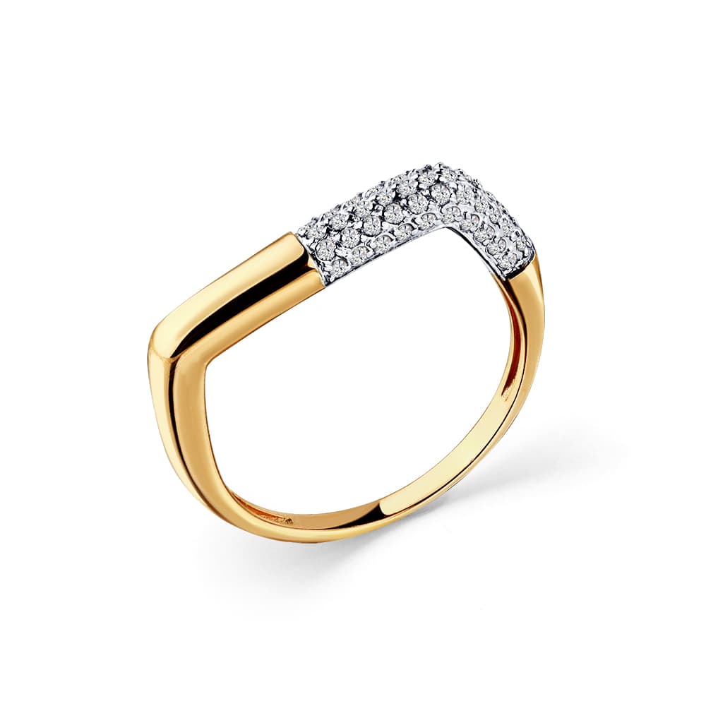 Кольцо из золота 585 с  фианит