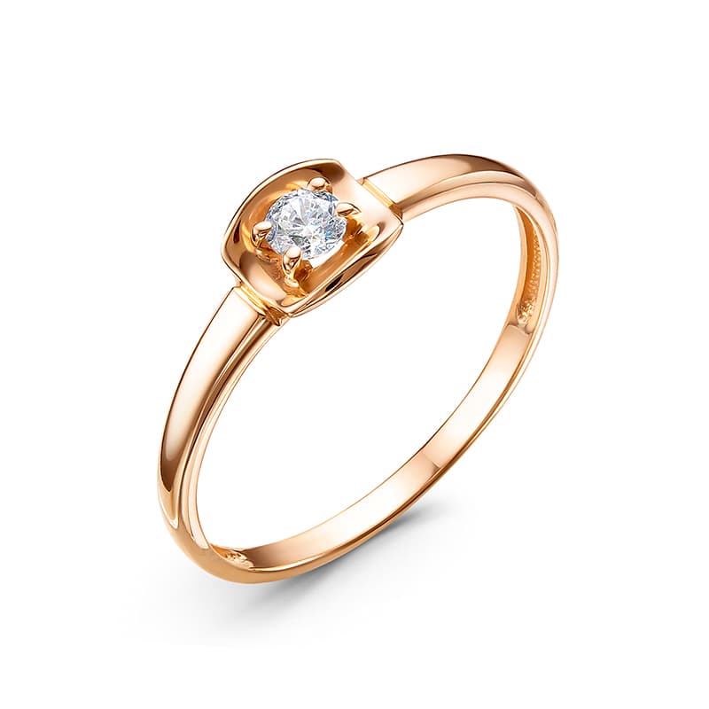 Кольцо из золота 585 с фианит