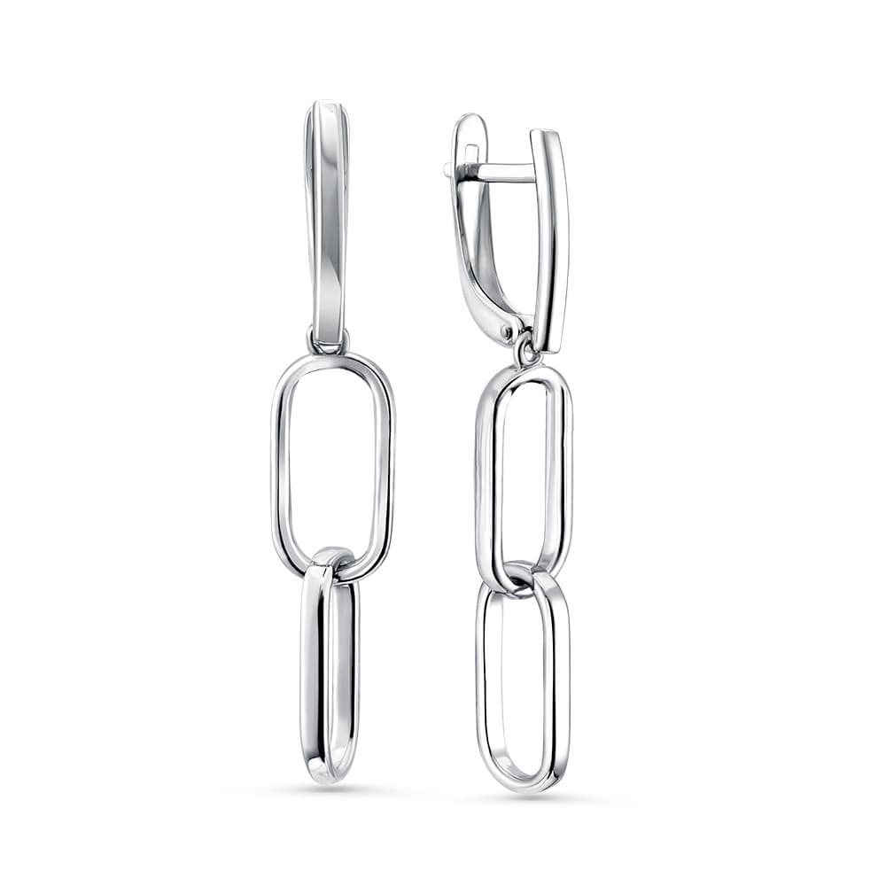 Серьги из серебра 925 без вставки