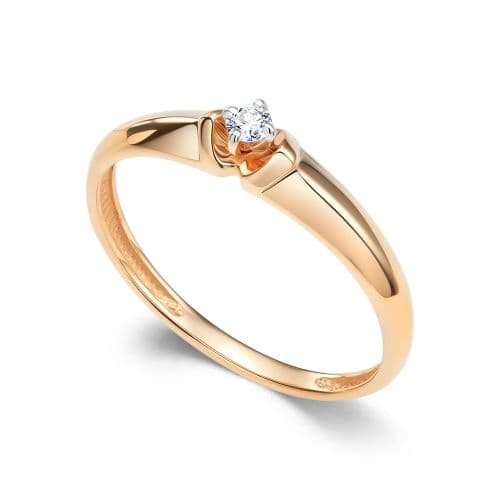 Кольцо из золота 585 с бриллиантами