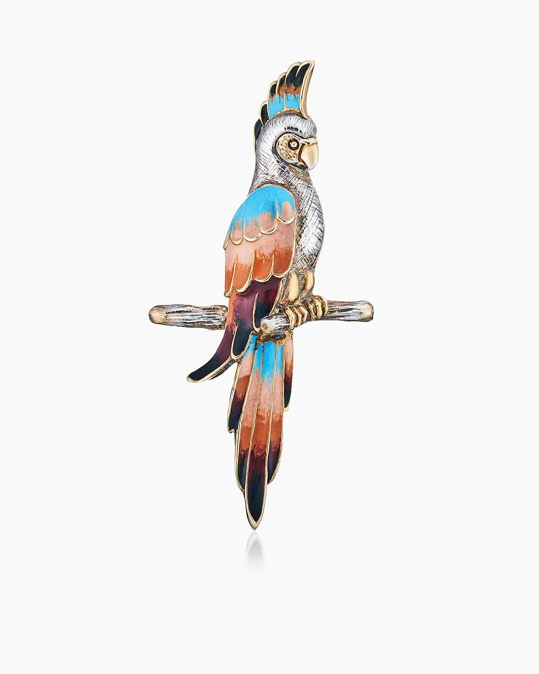 Брошь из серебра 925 с  эмалью