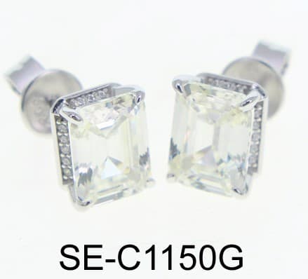 Серьги из серебра 925 с кубическим цирконием