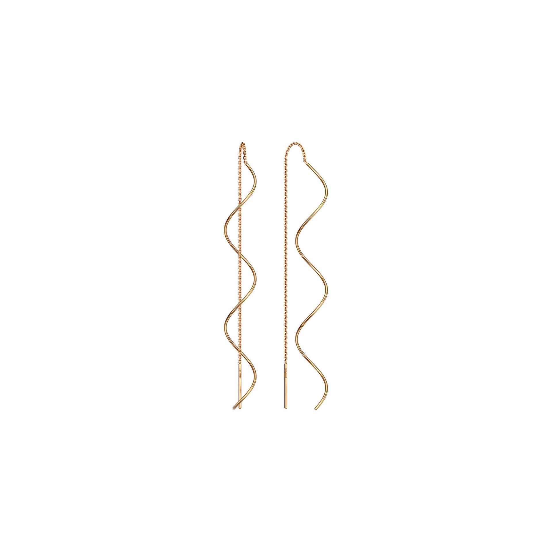 Серьги из золота без вставки